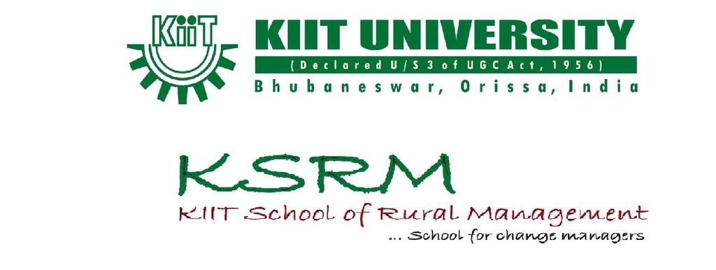 U Index Number (for official use only) APPLICATION FORM For 12th Batch (2018-20) Two-year full time residential MBA(RM) Programme KIIT School of Rural Management KIIT University, Bhubaneswar Please