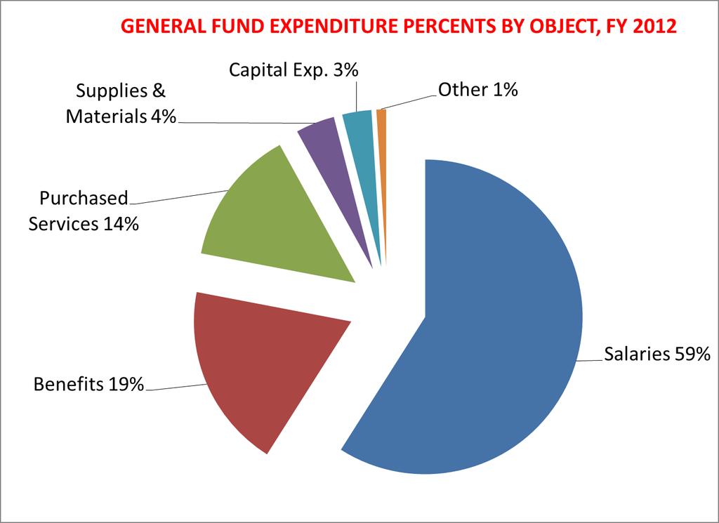 Operating Debt 49 GENERAL FUND EXPENDITURE PERCENTS BY PROGRAM FY 2011