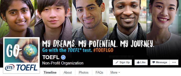 TOEFL Page on Facebook www.facebook.