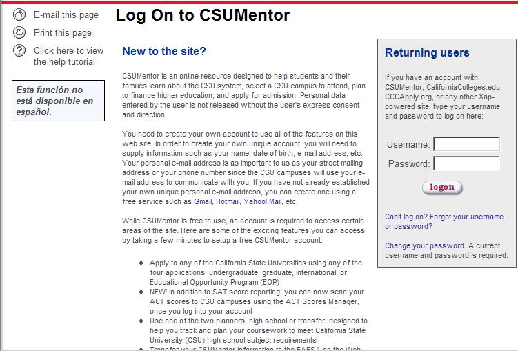 Have an account with CSU