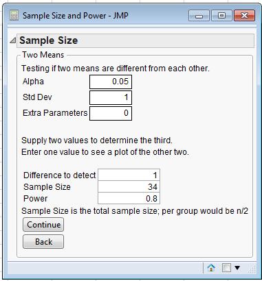 (a) (b) Figure 6: JMP input and output for a) two means and b) two proportions If a binary response is used, then we are testing if two proportions are different from each other (0.68 and 0.48).