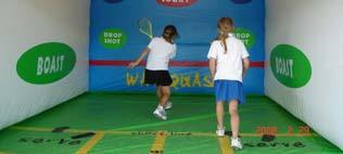 The idea of playing squash was something that the Scadden students couldn t imagine but once seeing the inflatable courts being inflated they couldn t wait to get involved with the game.