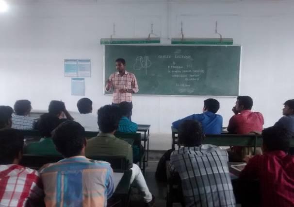 the topic of Scope for Mechanical Engineers in IT Industry for II year students on 21.08.2015. Mr. V.