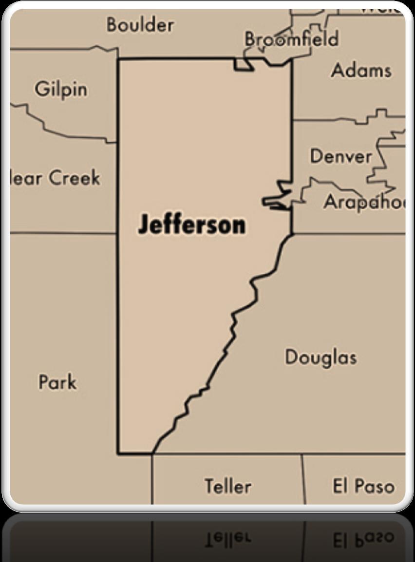 Jefferson County, Colorado 4th largest county in the state 565,500 est.