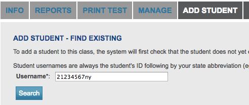 Create your student accounts (cont d) 2) Enter