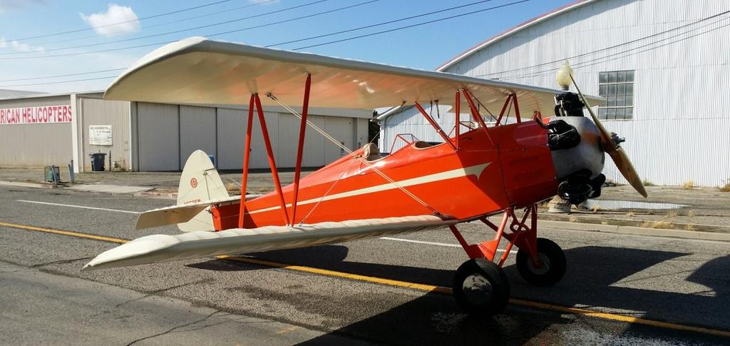 Page 2 NC606M 1929 Fleet Biplane Restoration Completed at Fresno Chandler Airport On Saturday, March 25, 2017 Larry Powell and Joe Sahakian successfully completed taxi trials of NC606M, a 1929 Fleet