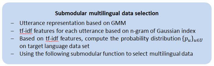 Multilingual Data Selection Multilingual Data Selection based on