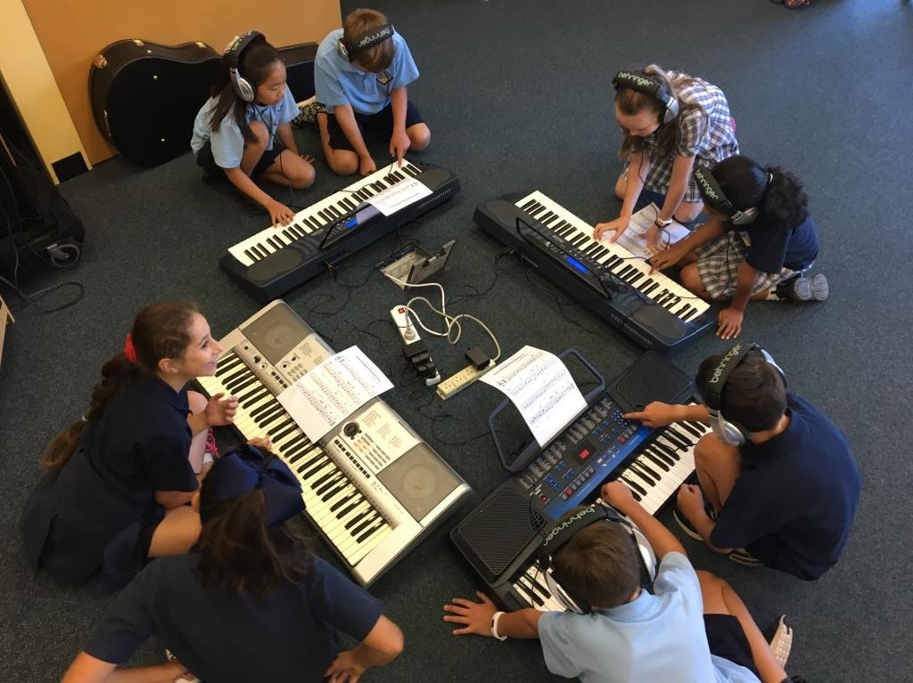 4 have been challenging themselves to play the keyboards.