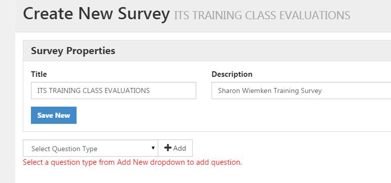 CREATING A SURVEY To create a new survey in EvaluationKIT, first log in and then select the Surveys link within the Navigation Bar.