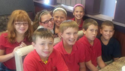 She says that the difference between Sixth graders enjoying McDonald s after a mass at Ridgecrest. last year s sixth graders is this year they have different interests and perspectives. Julia K.