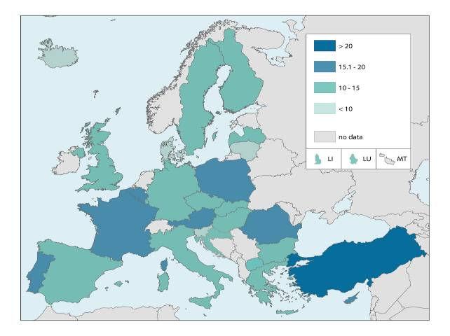 Chapter III: Promoting equity, social cohesion and active citizenship Data source: Eurostat - UOE On the other hand, in several Member States participation is at the level of the benchmark for 2020