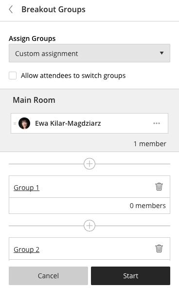 Breakout Groups are ideal for facilitating group activities and collaboration. Breakout rooms have their own private audio, video, whiteboard, application sharing etc.