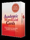 This great learning tool is a deck of 60 cards, one card for each word from sublist 1 of the Academic