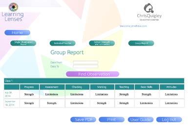 6. Notes Group Report From the main menu click on Reports, then select Group Report. Select the class/group you would like to view a report on.