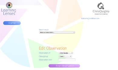 Selecting an observation Choose the observation you wish to edit from the drop down window entitled Search results.