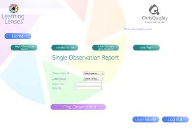 5. Reports Single Observation Report Select the required observation