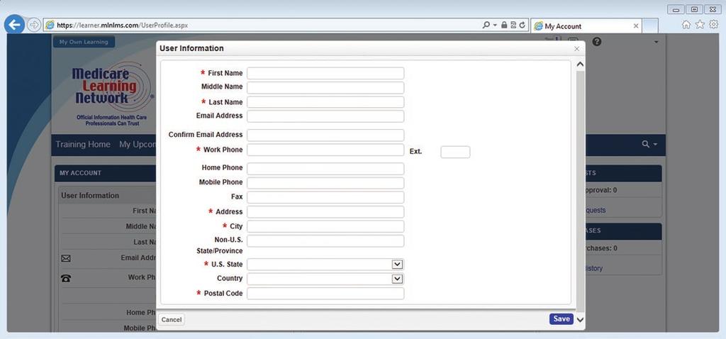 6. To edit personal information (for example, name, email address, mailing address, and phone number):