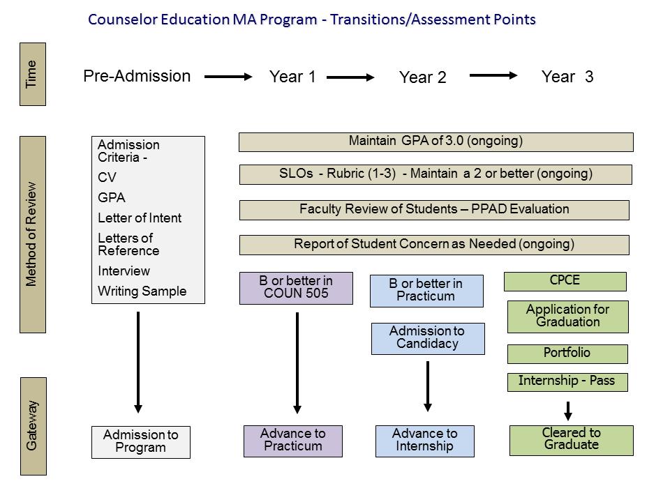 The assessment and transition points for short term outcomes