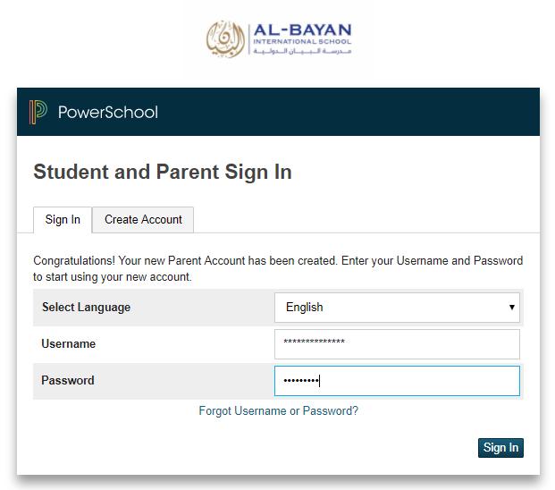 5- After pressing Enter button, PowerSchool will direct you to the Login page: a. Enter your username b. Enter your password c.