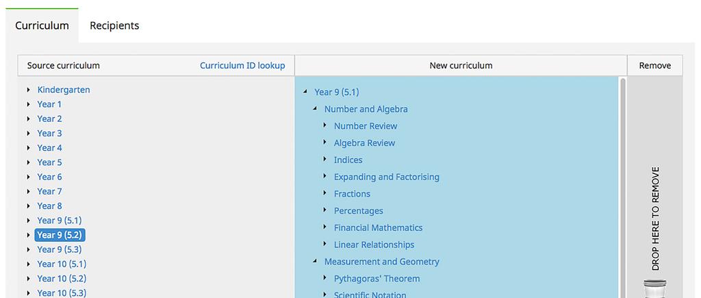 4. Curriculum Designer A. Creating a new curriculum Sometimes it is preferable to create a new curriculum for a class.