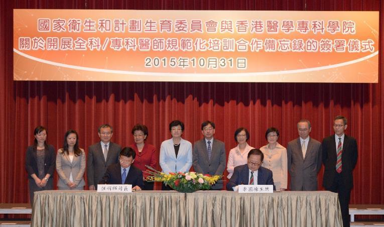 Regional Collaborations China Signed a new MOU with the National Health and Family Planning Commission of the People s Republic of China on 31 Oct 2015 On the