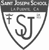 St. Joseph School Educating for Life with the Heart and Mind of Christ ADMISSIONS APPLICATION PACKAGE IMPORTANT DATES Friday, March 6, 2015 Placement testing for Kinder - 8 Thursday, March 26, 2015
