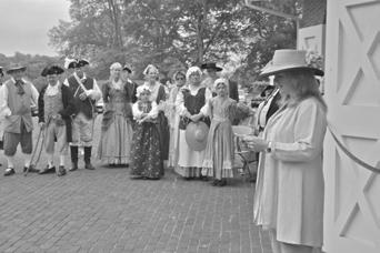 VISITOR SEASON HIGHLIGHTS SCENE FROM COLONIAL PICNIC Mount Harmon Education & Discovery Center Ribbon Cutting