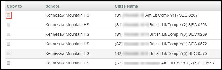 FROM) Screen shot on the next page Select a Period (where the assignment should be added in the gradebook) 3.