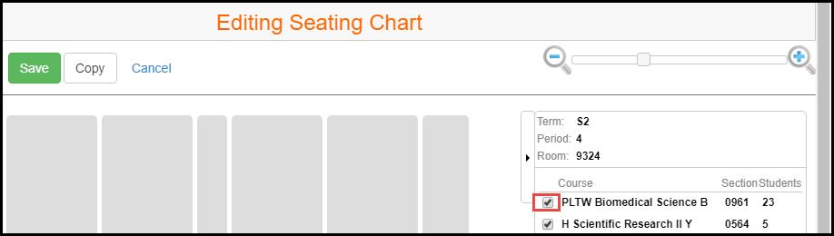 TeacherVUE Seating Chart I. Check for Message Alert for New Students (Displays at the top of the seating chart.