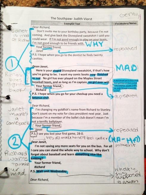 Student annotation in 6 th grade