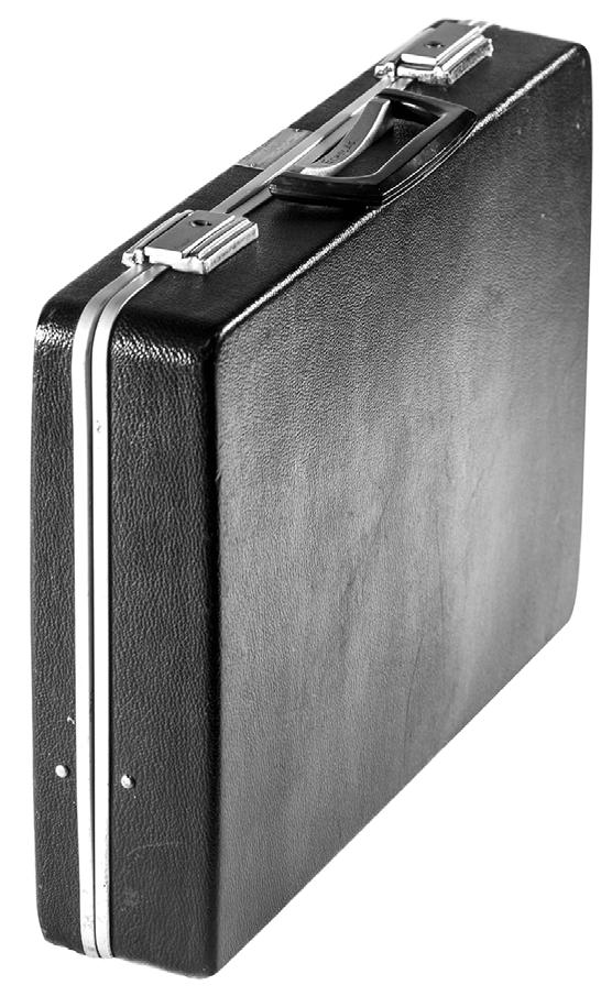 briefcase; Black leather
