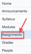 Instructors can group the same type of assignments for grading purposes.