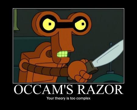 Occam s razor Among competing hypotheses, the one with the fewest