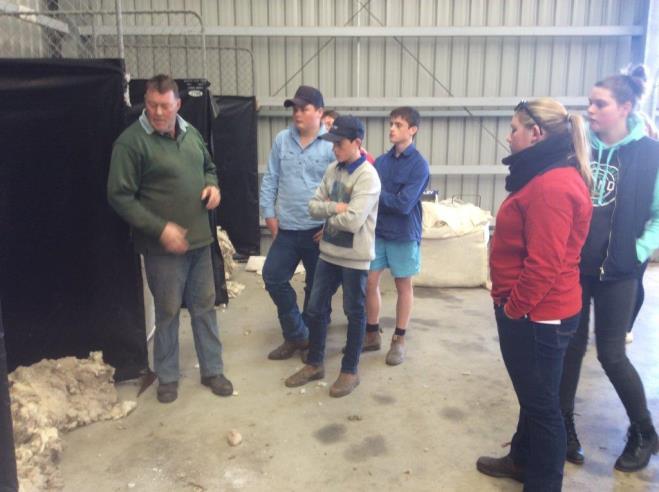 We were also shown how to maintain a clean and safe work environment and introduced to wool classing.