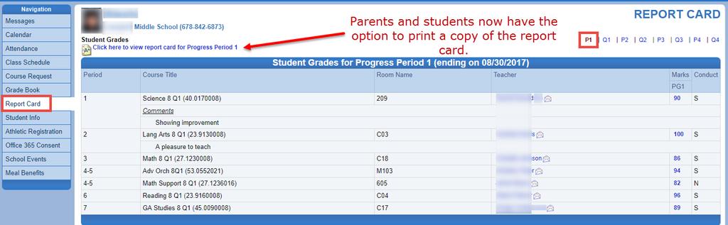 o Select All from the Attach Type drop down (this selection produces a PDF file for printing purposes as well as attaches the students electronic report cards and enables the