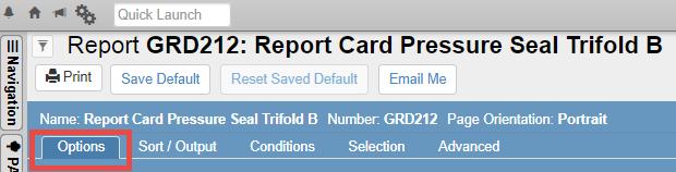 Optional Ways to Run the Report Card Report Cards for an Individual Student or List of Students To run a report card for an individual student or a list of students.