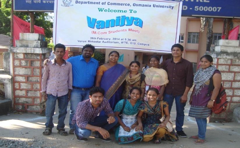 VALEDICTORY CEREMONY OF VANIJYA -2014 Left to right - Prof. G laxman, Prof. Satyanarayana, CMA B.L Kumar, Prof.