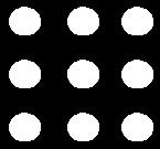 following problem: Connect the 9 dots below, using no more than