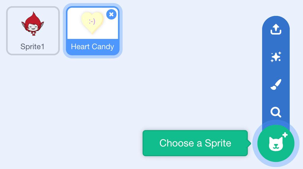 to apply to: you can check: the sprite being coded is highlighted blue on the menu. Remember, if you want to create a new sprite click here.