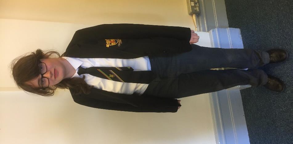 Uniform at Wolstanton High School School tie worn correctly Blazer with school badge worn and shirt