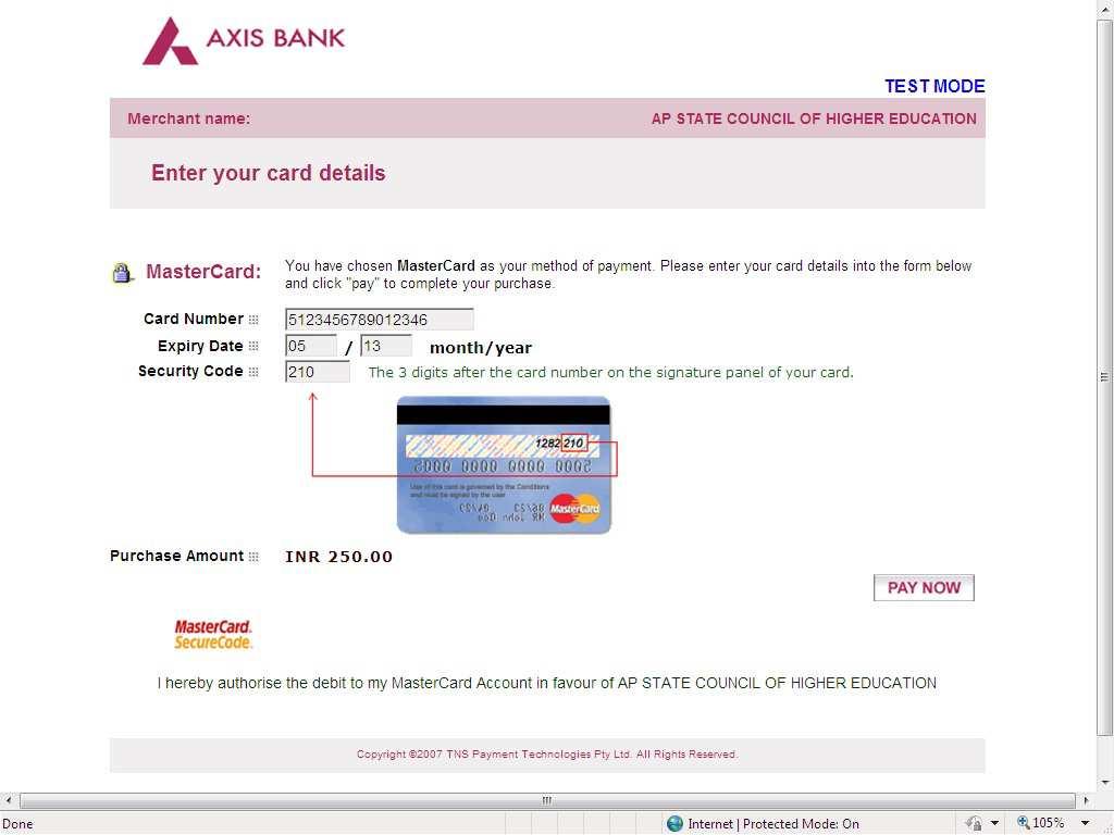 For ICICI BANK PAYMENT GATEWAY: If the Card Type selected is Maestro, in the Payment Gateway using Credit Card / Debit Card web page then the following