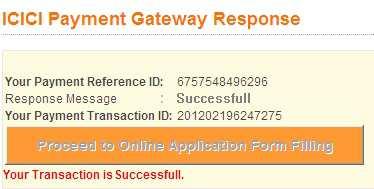 For AXIS BANK PAYMENT GATEWAY: The following the web pages will appear if the