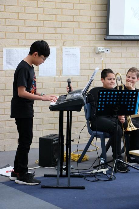 performance by Baldivis Youth Band - visiting musicians from other local primary schools, led by