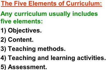 What are the characteristics of common education curriculum?
