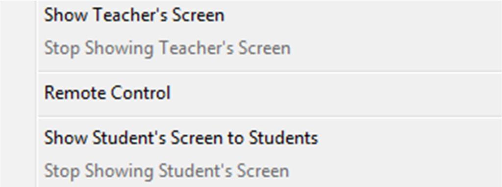 Right clicking on a student s name can also bring up some of these options, as seen