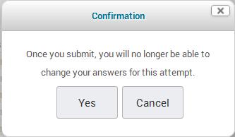 11. You will see the following message about completing your exam attempt, if you are confident with your answers click Submit all and finish.