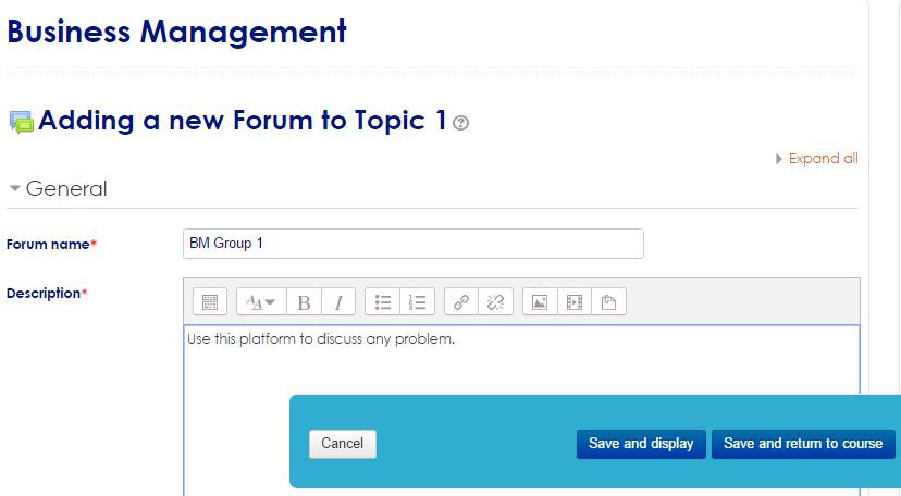 Figure 0: Add New Forum Screen Figure 3: Add New Forum Screen Forum Types There are multiple forum types in Moodle.