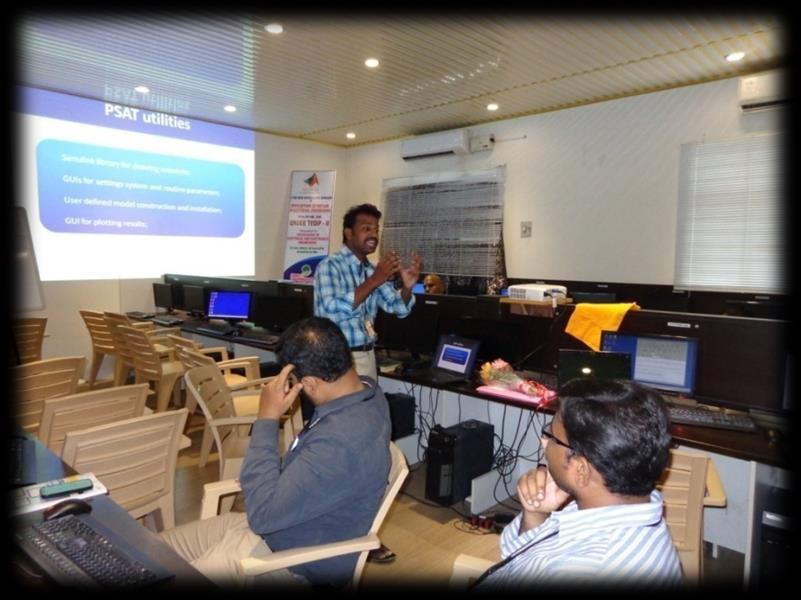 Application of Power system toolbox Mr I Kumaraswamy, Assistant Professor, EEE, SVEC has delivered a lecture on Power System Analysis Toolbox (PSAT) Day 9 &