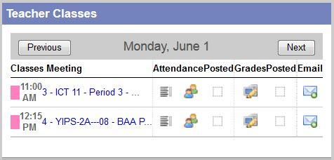 6. Taking Attendance & Creating Seating Charts There are two ways to enter student attendance data in MyEdBC. After you log on, the first (home) screen that you see is called PAGES.