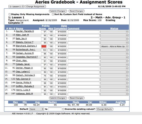 You should now see all the students for your gradebook under the "Manage Students" Tab.